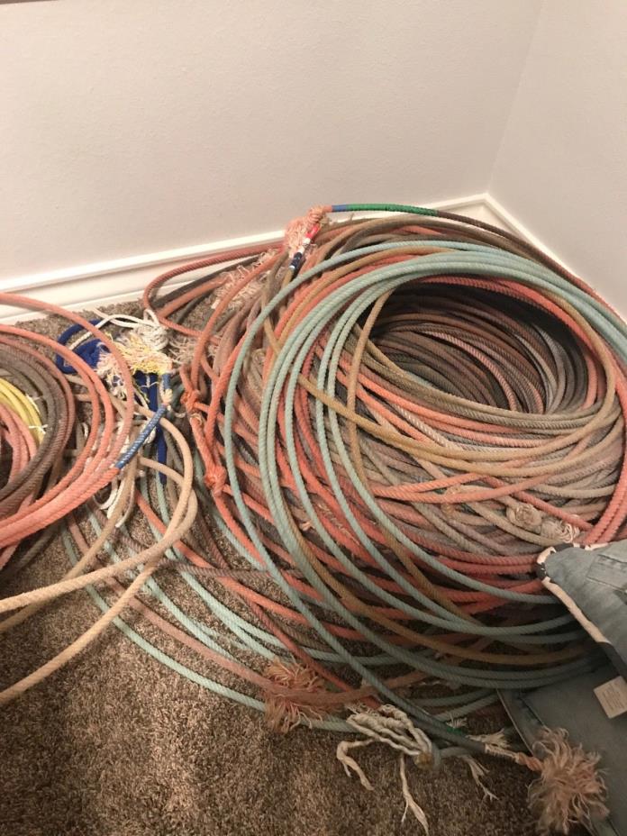Used Lariat Cowboy Team Rope - Home Decor - Antique