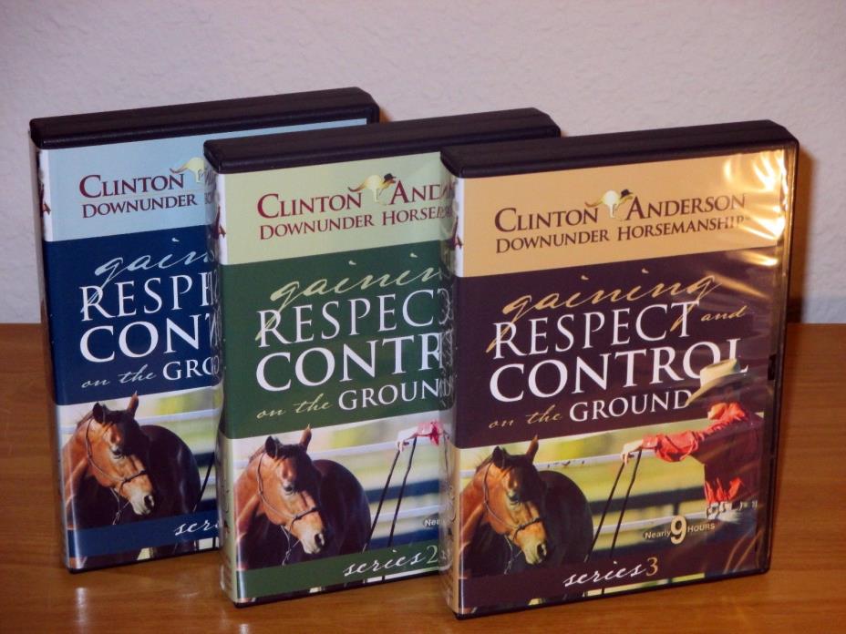 Clinton Anderson Gaining Respect & Control 1, 2 & 3 Horse Training DVD's 13 disc