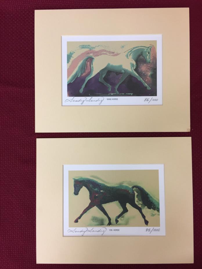 Lot of 3 Sandy Sandy Horses in Harmony, Yin Horse & Yang Horse Signed & # Prints