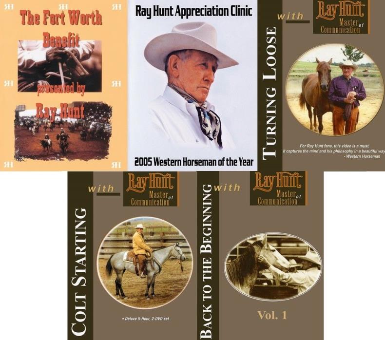Ray Hunt Colt Starting, Back to the Beginning, Turning Loose & More DVD set
