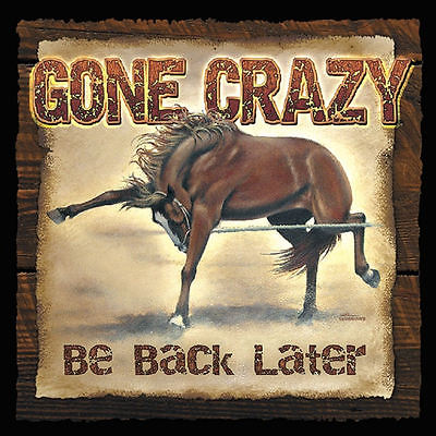 Wild Wings - Gone Crazy Wild Horse Wood Sign