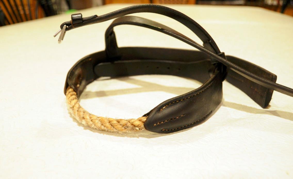 Crosby rope noseband, flat, brown, horse / oversize foxhunting for bridle
