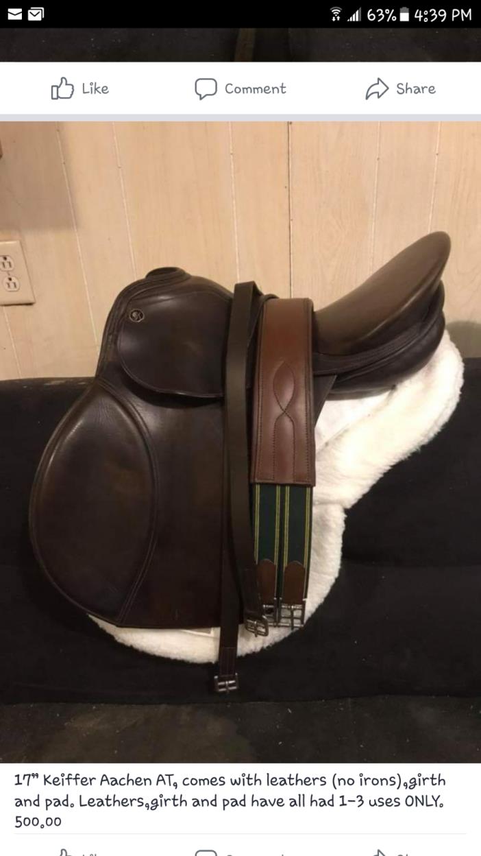 Kieffer Aachten all purpose saddle 17