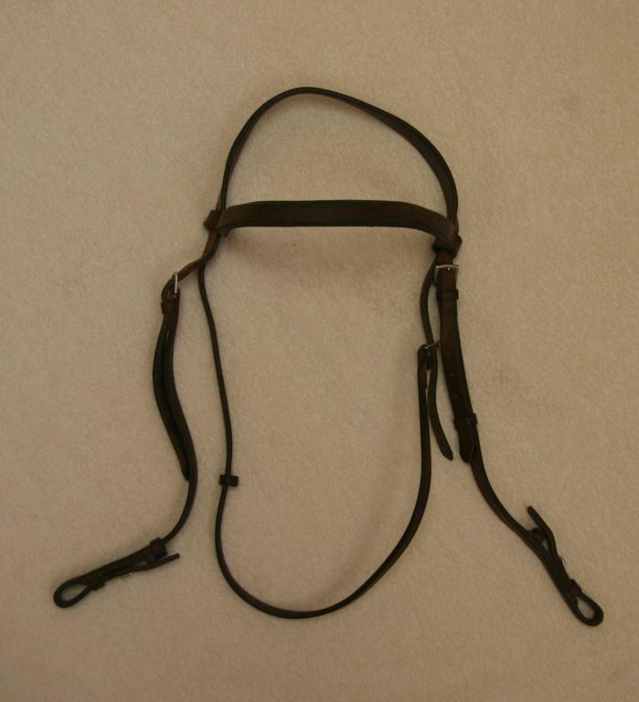 Western Headstall/Bridle ~ Leather ~ Brown ~ Vintage