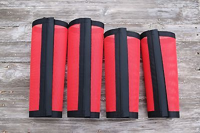 Fly Protection Leg Wraps/Leggings For Horses, TAPERED Fly Boots Set Of 4,Red