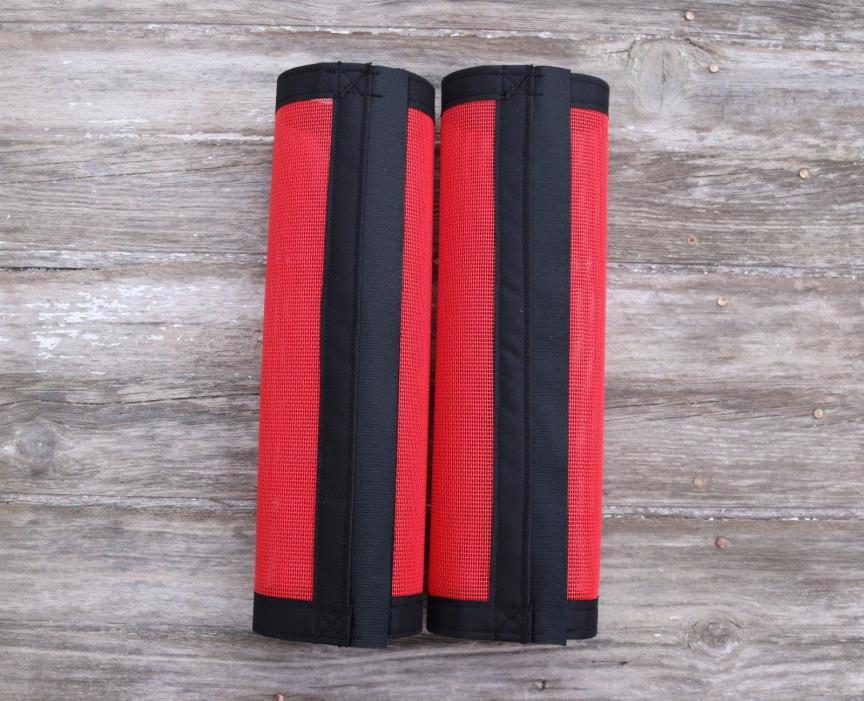 Fly Protection Leg Wraps /Leggings For Horses, Straight Fly Boots Set Of 2,Red