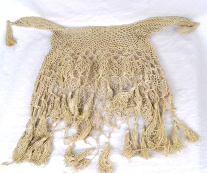Antique Victorian Horse Fly Veil Crochet Tassel Hat Bonnet Circa Civil War 1860s