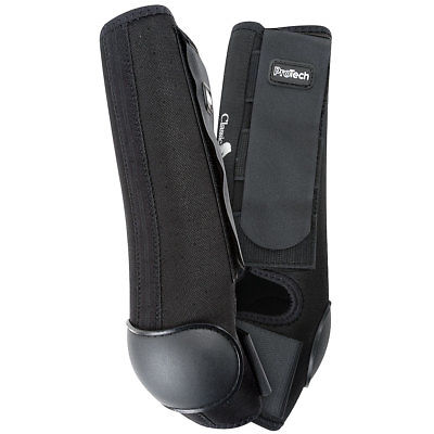 MEDIUM CLASSIC EQUINE AIR WAVE PRO TECH FLEXIBLE HORSE HIND BOOTS BLACK