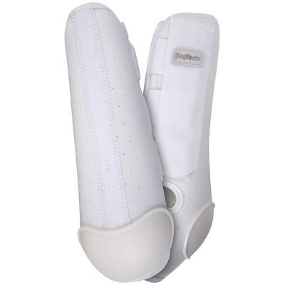 LARGE CLASSIC EQUINE AIR WAVE PRO TECH FLEXIBLE HORSE HIND BOOTS WHITE