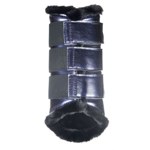 NWT HKM Metallic Blue Splint Boots