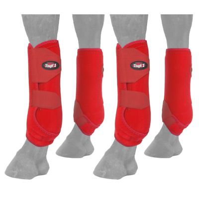 Tough 1 Extreme Vented Sport Boots Set, Red, Medium