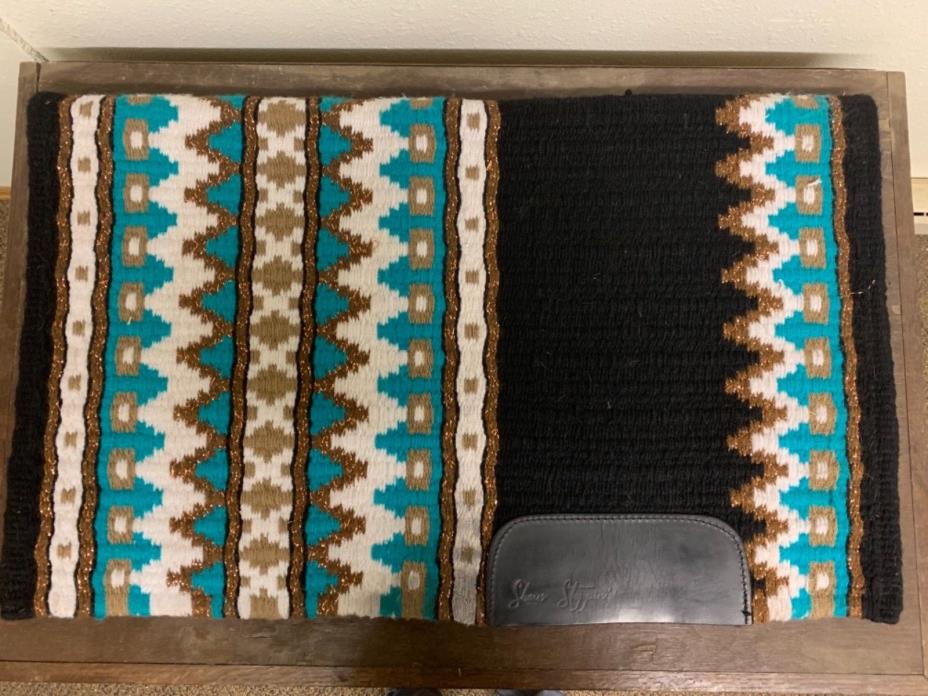 Bright Teal/Copper/Black/Fawn/White Show Blanket by Show Stoppin’