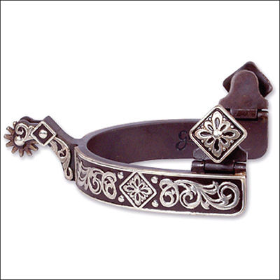 CLASSIC EQUINE LARGE SIZE GIST DESIGN DIAMOND SCROLL SPUR