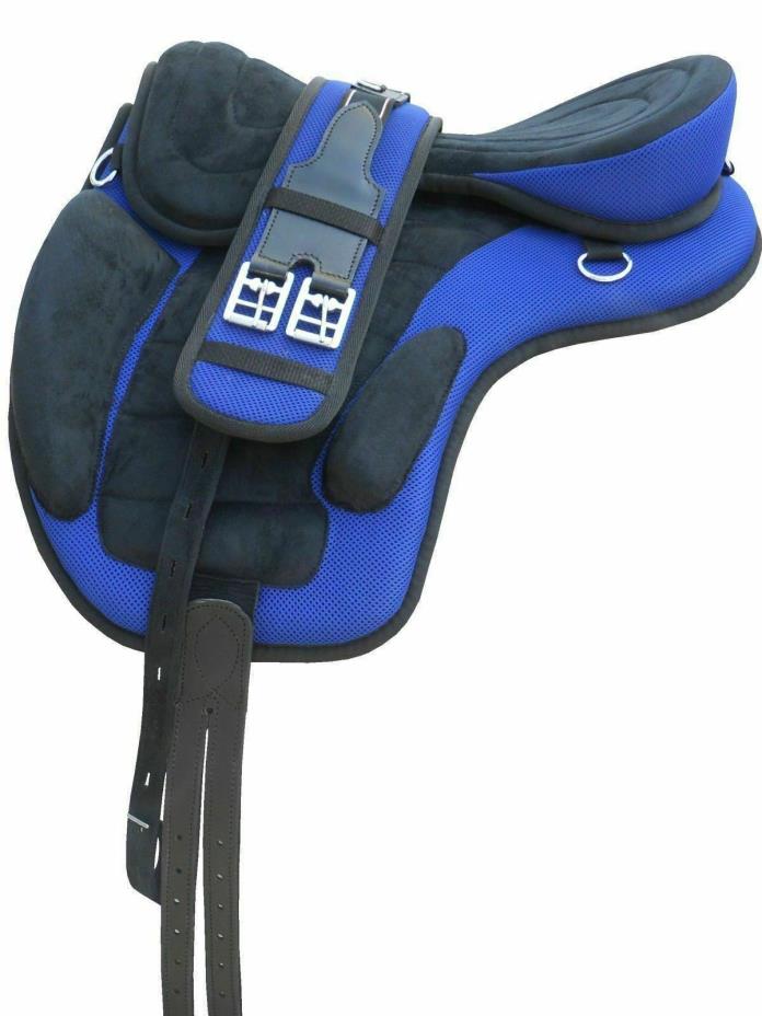 Blue Color Freemax Saddle Horse Synthetic English Saddle For Horse Tack All Size