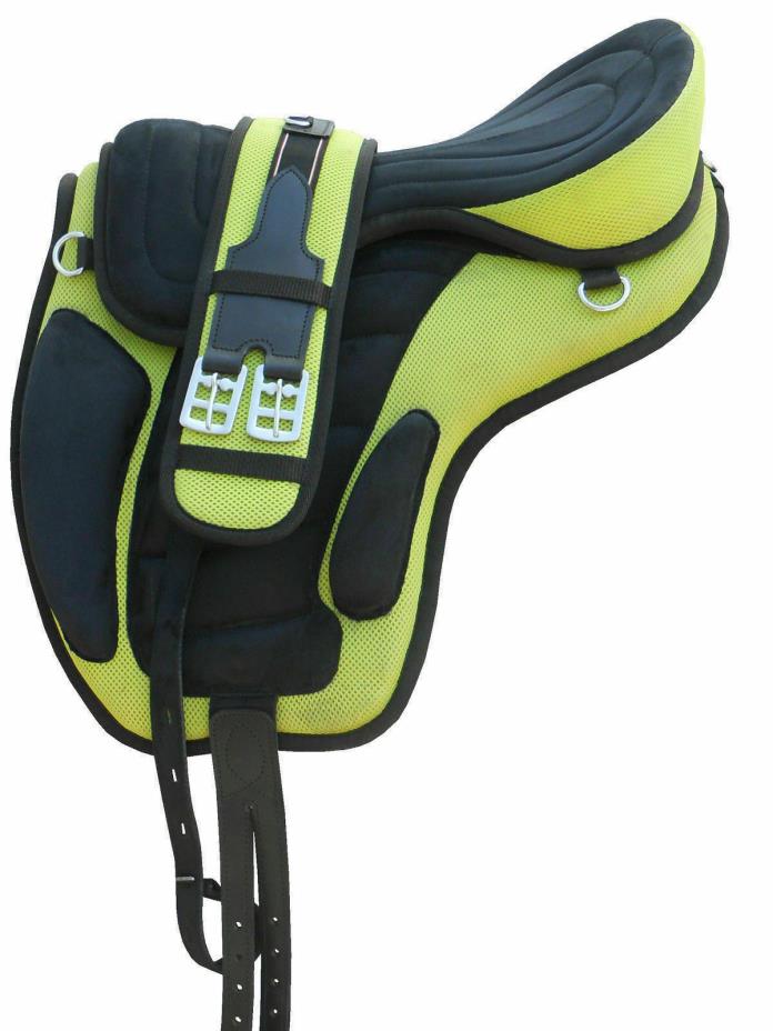 Green Color Freemax Saddle Horse Synthetic English Saddle For Horse Tack All Siz