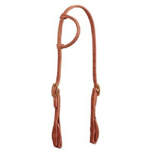 ProTack Quick Change Sliding Ear Headstall, Leather Tab Bit Ends by Weaver