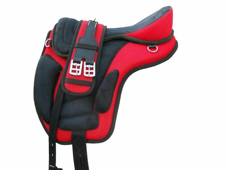 Red Color Freemax Saddle Horse Synthetic English Saddle For Horse Tack All Sizes