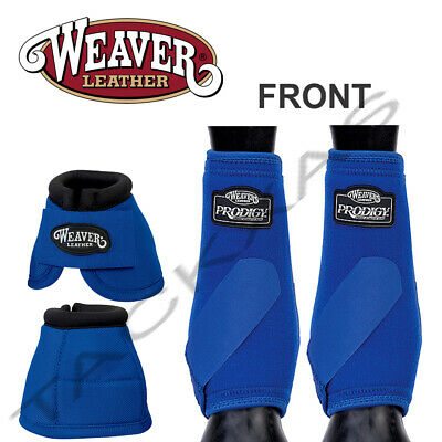 U-S2-S SMALL WEAVER PRODIGY HORSE FRONT NEOPRENE ATHLETIC SPORTS BELL BOOTS BLUE