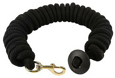 WEAVER LEATHER LLC Horse Lunge Line, Black Rounded Cotton, 3/4-In. x 25-Ft.