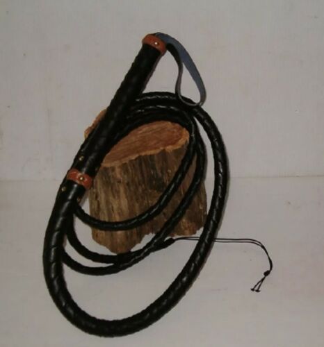 NEW  HAND MADE 9' LEATHER BULL WHIP ,HORSE WHIP, CATTLE WHIP, ETC. FREE SHIPPING