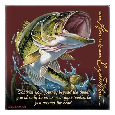 CTSQ-111 American Expedition Square Coaster - Largemouth Bass