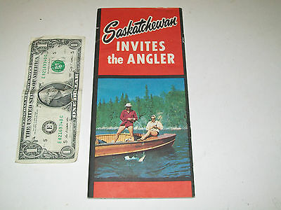 Vintage Saskatchewan Canada Fishing Brochure Invites the Angler - Used