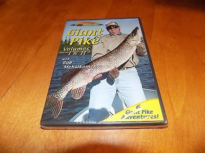 GIANT PIKE Fishing Volumes 1 & 2 Bob Mehsikomer Alaska Canada Northern DVD NEW