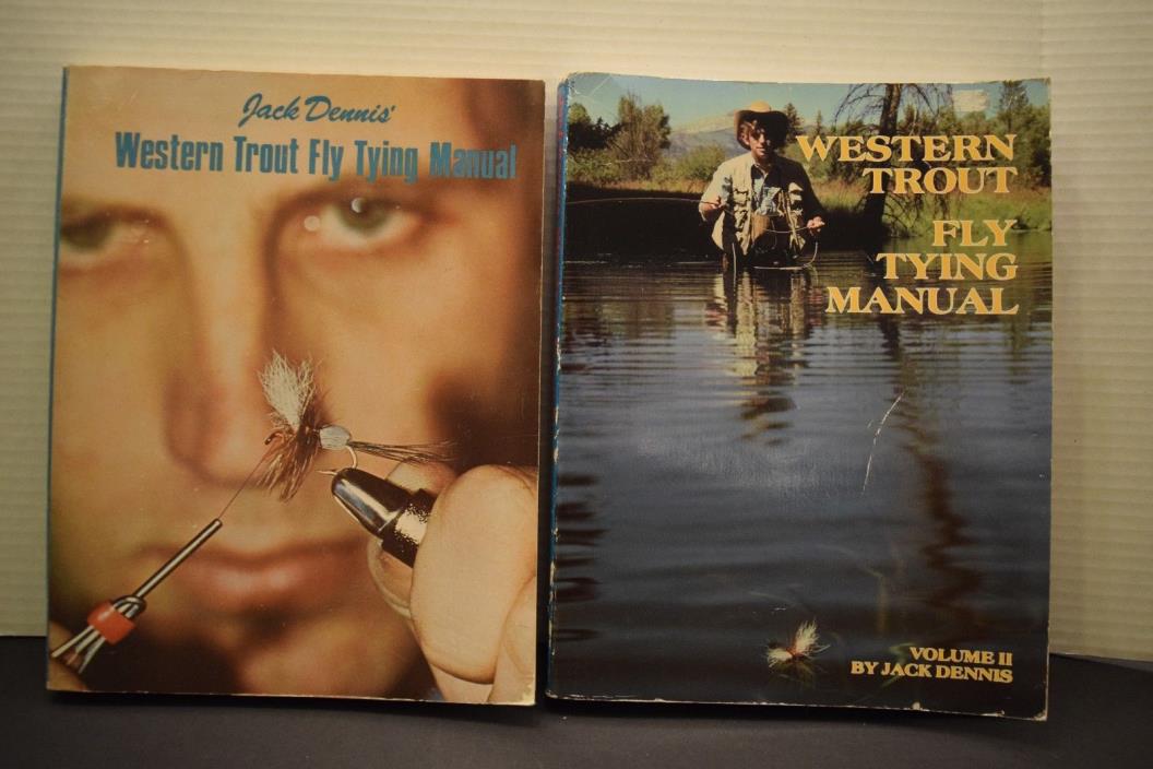 Western Trout Fly Tying Manuals Vol 1 and 2 by Jack H. Dennis Paperback Editions