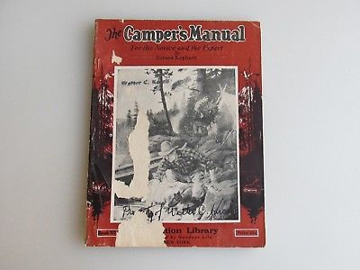 Outdoor Life Recreation Library The Camper's Manual Book 1936 Fair Condition