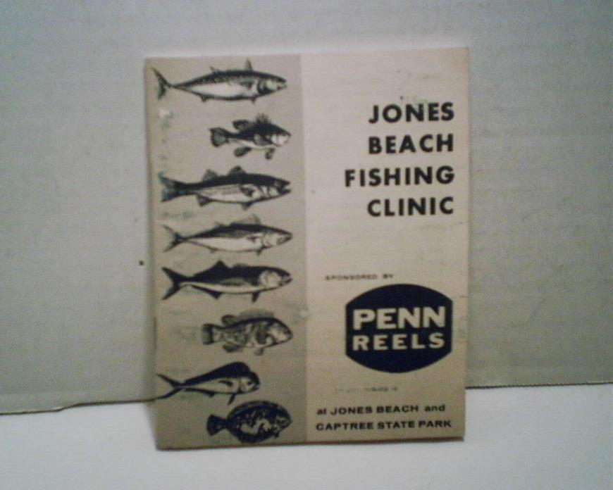 PENN REELS JONES BEACH FISHING CLINIC BOOK CIRCA 1950'S