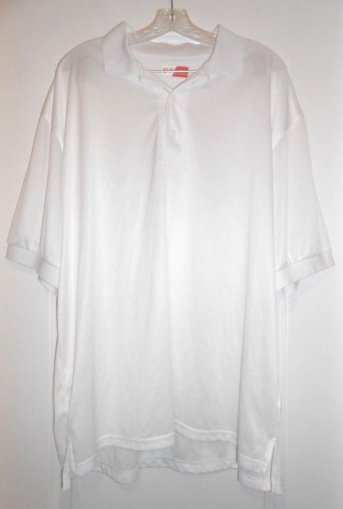 Men's White Polo Solar Factor Shirt size XL Short Sleeve Fishing FREE SHIP