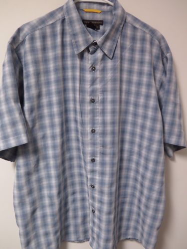 Men's Royal Robbins S/S Plaid Button Front Casual Outdoor Shirt Size XL