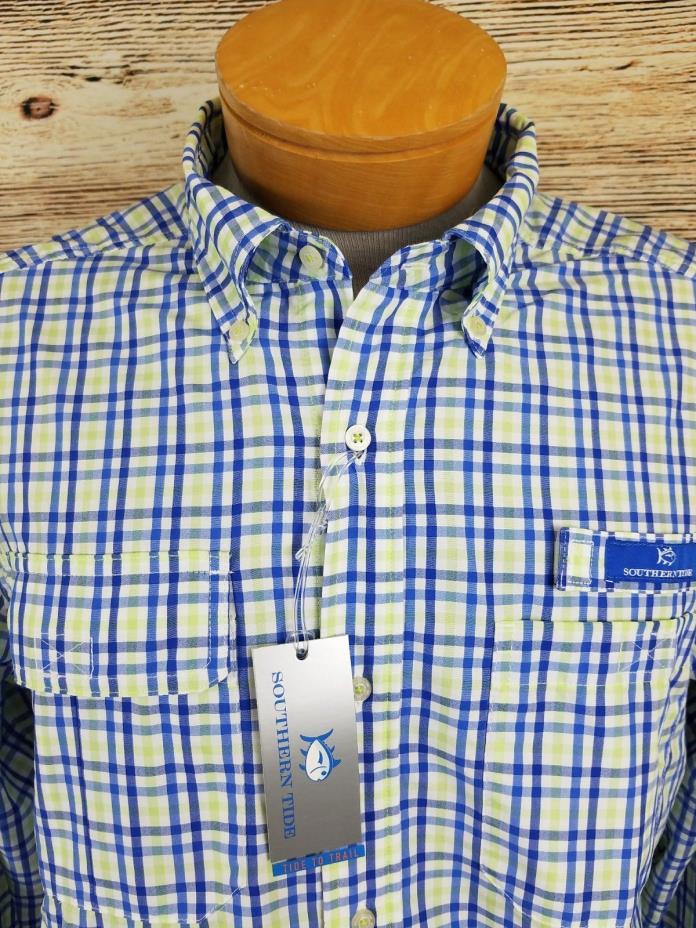 Southern Tide Mens Long Sleeve Button Performance Outdoor Shirt Size M New