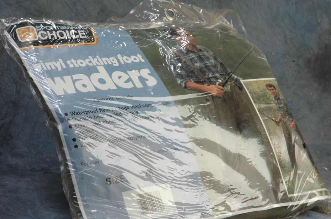 Sportsman Choice  Vinyl Stocking Waders Size Medium Unused AA398 In Package