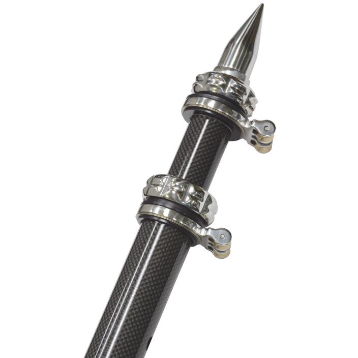 Taco OT-2120CF 10' Carbon Fiber Black Tele-Outrigger Center Pole Spiral Style