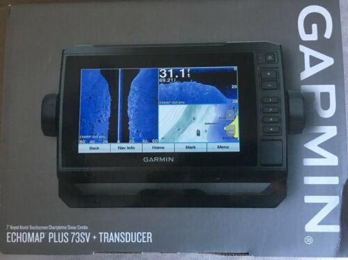 New Garmin echoMAP CHIRP Plus 73sv US LakeVü w/CV52HW-TM Transducer 010-01897-01