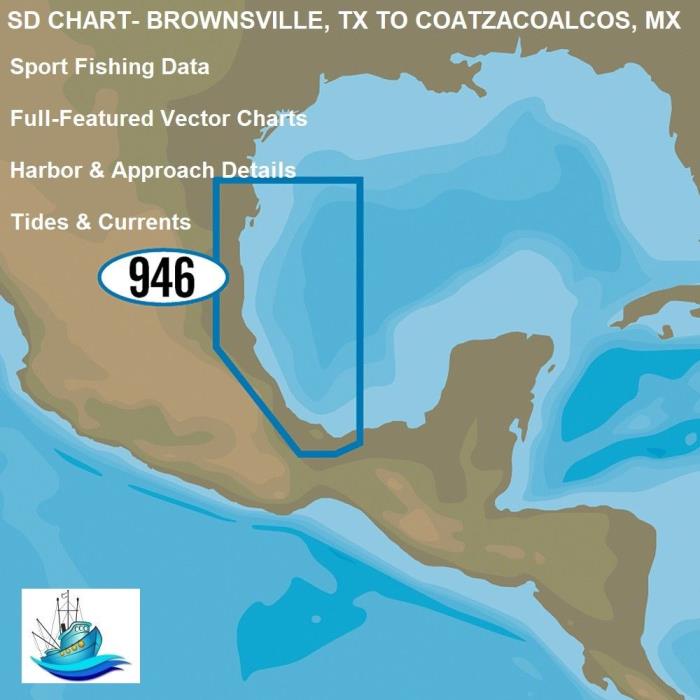 C-MAP - BROWNSVILLE, TX TO COATZACOALCOS, MX MAX-N+ NA-Y946: MicroSD/SD Format
