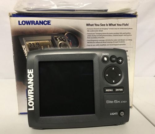 LOWRANCE Elite 5x DSI Color DownScan Imaging Fishfinder Unit/Manual Only