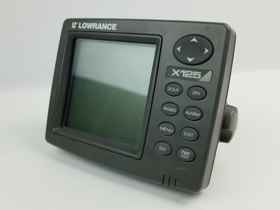 Lowrance X125 Depth Finder Fishfinder LCD Screen head unit only untested