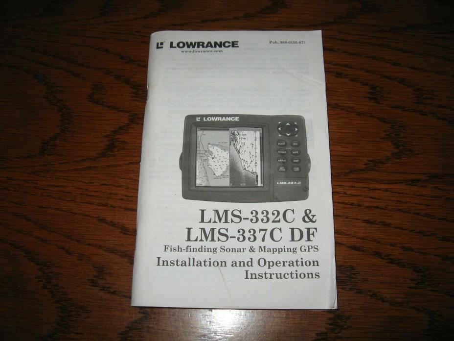 Lowrance LMS 332C 337C manual