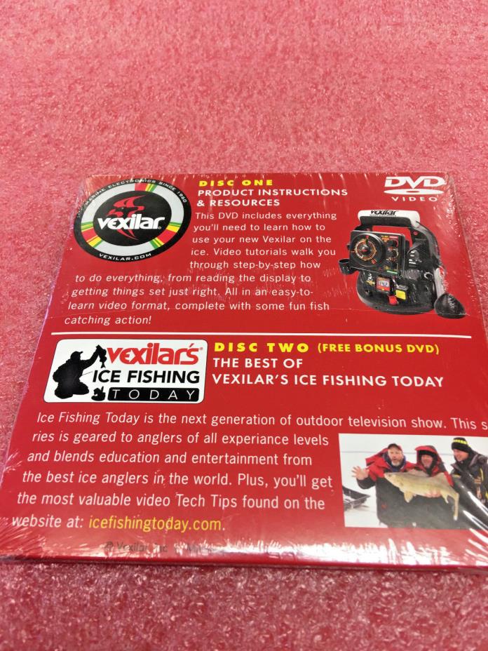 FT1 Vexilar ice fishing today 2 pack DVD FL-8 SE FL 12 FL 20 FL 22 FLX 28 NEW