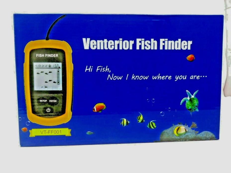 New Venterior VT-FF001 Portable Fish Finder Fishfinder with Wired Sonar Sensor