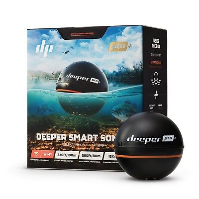 Deeper Smart Sonar PRO+ - GPS Portable Wireless Wi-Fi Fish Finder for Shore a...