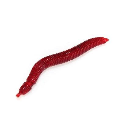 80x 4cm EarthWorm Fish Lure Red Worms Plastic Fishing Lures Soft Baits