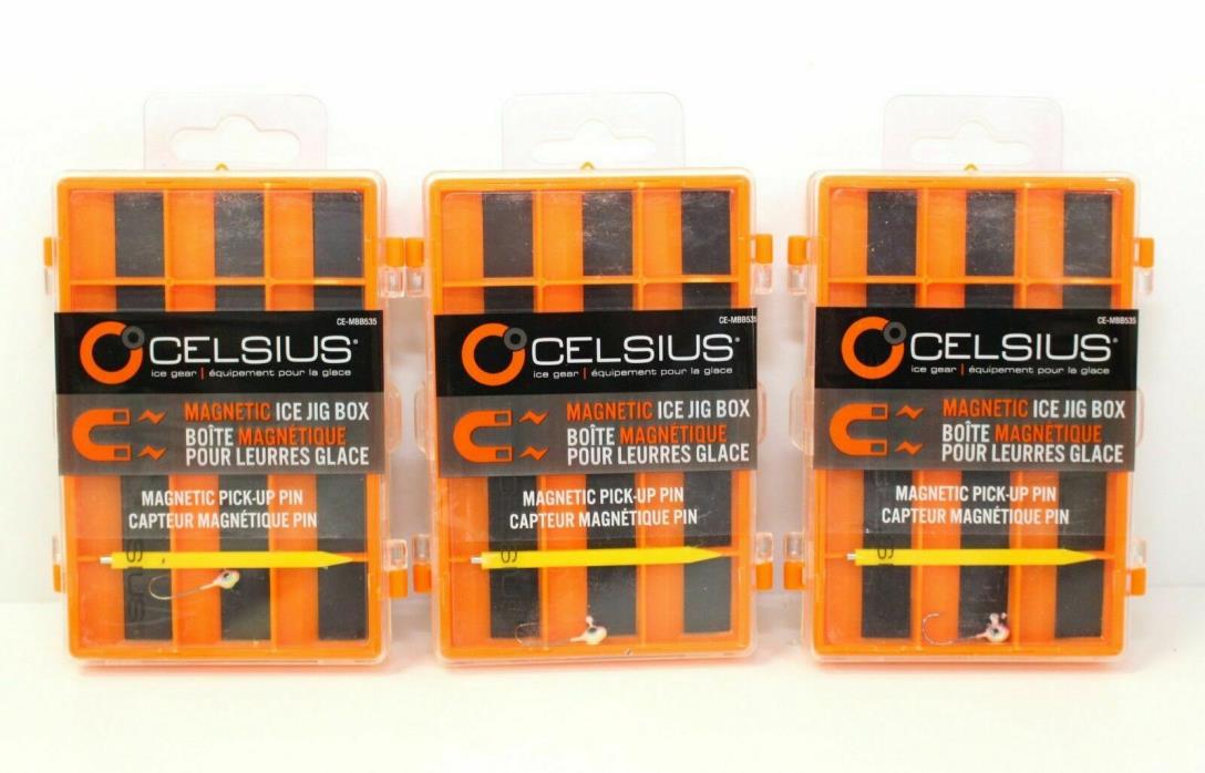 (3 pack) Celsius Magnetic Ice Jig Box  BRAND NEW