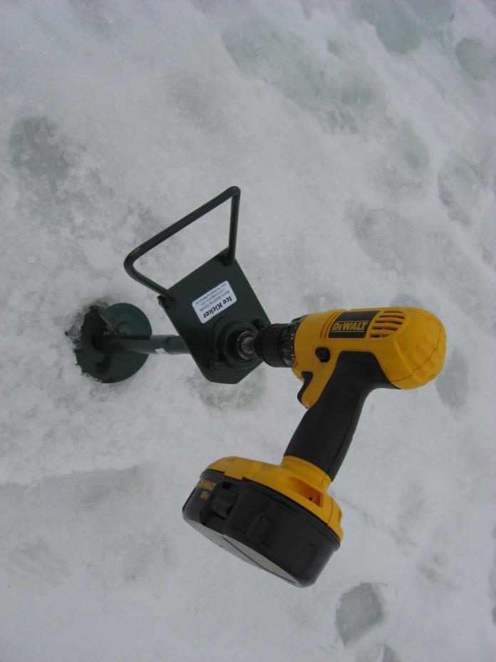 ice kicker 1 adapter w / handle for ice fishing hand powered augers