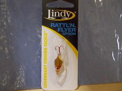 Lindy Rattl'N Flyer Spoon 1/16 ounce gold shiner NIP