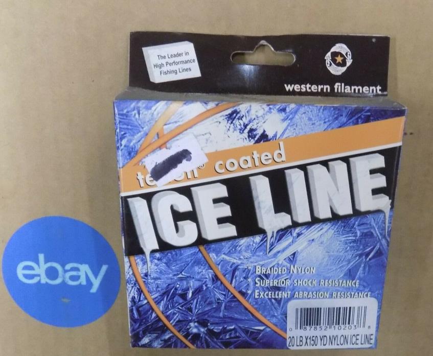 Western Filament Braided Teflon/Vinyl Coated Ice Line 20# 30# (Select One) NIP