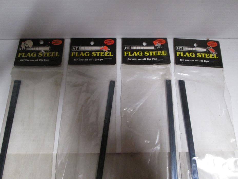 LOT OF FOUR 3 PACKS TIP UP FLAG STEEL HT ENTERPRISES TU-4