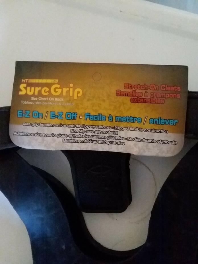 ht sure grip cleats slip-on ice cleats fishing, outdoors, safety, hikeing, easy